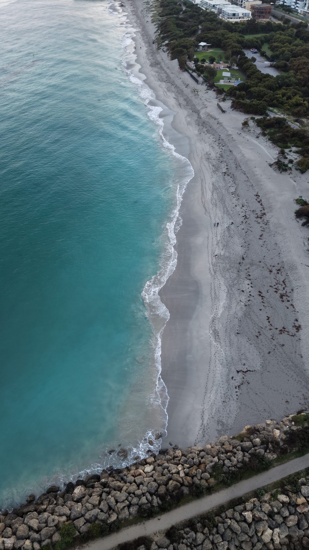 Aerial view of the Ningaloo reef coastline